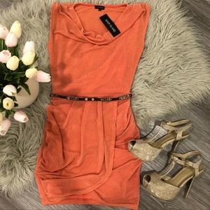 NWT| Sparkly Stretchy Peachy Mini Dress 🍑